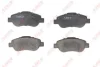 Комплект гальмівних колодок передн, FIAT 500, 500 C, DOBLO, FIORINO, GRANDE PUNTO, PANDA, PANDA/HATCHBACK, PUNTO FORD KA 1.1-1.6 09.02- ABE C1F063ABE (фото 1)