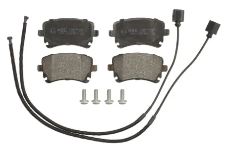 Комплект гальмівних колодок задн, AUDI A4 B6, A4 B7, A4 B8, A6 ALLROAD C6, A6 C5, A6 C6, A8 D3 BENTLEY CONTINENTAL VW PHAETON 2.0-6.0 12.97-07.18 ABE C2W040ABE