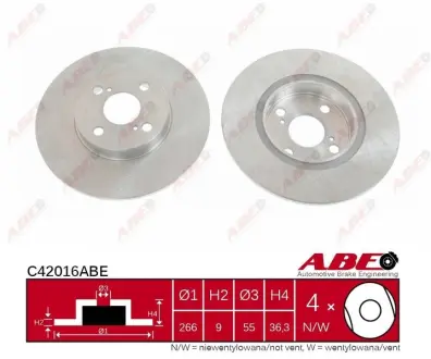 Гальмівний диск ABE C42016ABE