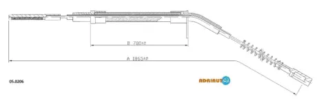 Трос гальмівний BMW 518-520i-524 Td LH-RH 81- ="" ADRIAUTO 050206
