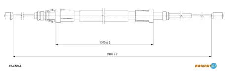 Трос гальмівний Citroen Berlingo 2008- ="" ADRIAUTO 0702001