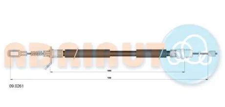 Кабель стоянкових гальм AD09.0261 ADRIAUTO 090261