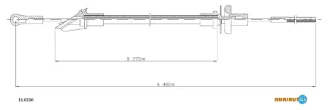 A_Трос зчеплення FIAT 127 1050 cc77-/Fiorino 900-1050 cc81-/A112 all 79-81/127 L-CL78- ="" ADRIAUTO 110116
