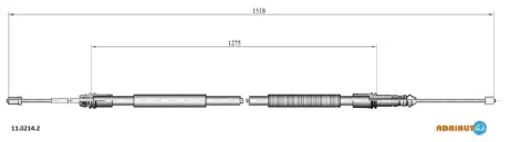 Трос гальмівний FIAT C8 all drum brakeLH-RH06-/Jumpy all drum brakeLH-RH06-/Ulysse all drum ="" ADRIAUTO 1102142