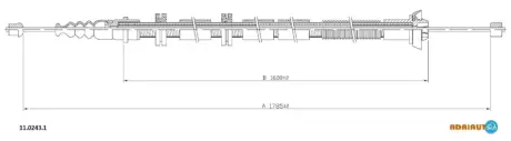 Кабель стоянкових гальм AD11.0243.1 ADRIAUTO 1102431