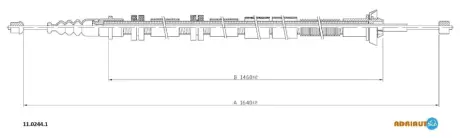 Кабель стоянкових гальм AD11.0244.1 ADRIAUTO 1102441