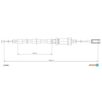 Трос гальмівний FIAT Jumper II all F02-/Ducato II all F 02-/Boxer II all F 02- ="" ADRIAUTO 1102801