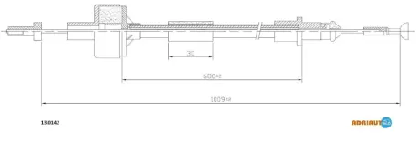 Трос зчеплення FORD Escort/Orion all with Abs 9/90- ="" ADRIAUTO 130142