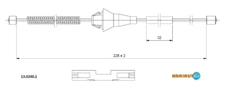 Кабель стоянкових гальм AD13.0240.1 ADRIAUTO 1302401