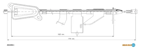 Трос гальмівний NISSAN X-Trail (T30) all LH03- ="" ADRIAUTO 2802401