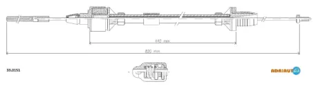 A_Трос зчеплення OPEL Corsa 1.498- ="" ADRIAUTO 330151