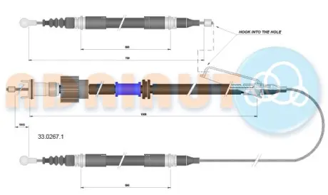 Кабель стоянкових гальм AD33.0267.1 ADRIAUTO 3302671
