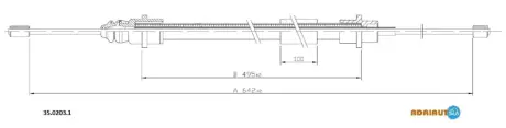 Кабель стоянкових гальм AD35.0203.1 ADRIAUTO 3502031