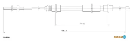 Кабель стоянкових гальм AD35.0205.1 ADRIAUTO 3502051