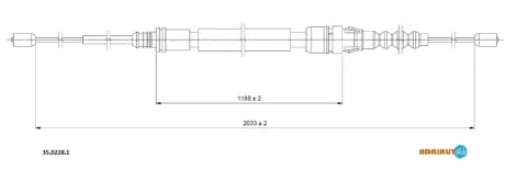 Трос гальмівний PEUGEOT 308 all LH-RH07- ="" ADRIAUTO 3502281