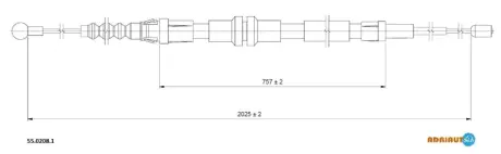 Трос гальмівний VW Caddy all R08- ="" ADRIAUTO 5502081