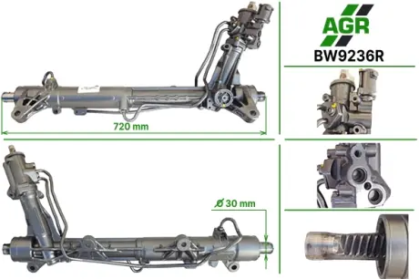 Рульова рейка з ГПК, відновлена, BMW 5 GRAN TURISMO (F07) 09-,7 (F01, F02, F03, F04) 08- AGR BW9236R
