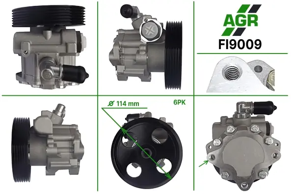 Насос ГПК з механічним приводом, новий, CITROEN Jumpy 1995-2007,FIAT Scudo 1995-2004,PEUGEOT 406 199 AGR FI9009 (фото 1)