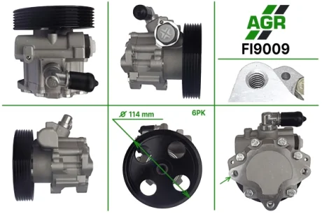 Насос ГПК з механічним приводом, новий, CITROEN Jumpy 1995-2007,FIAT Scudo 1995-2004,PEUGEOT 406 199 AGR FI9009