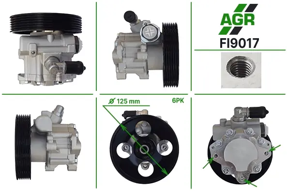 Насос ГПК з механічним приводом, новий, CITROEN Jumpy 95-07,FIAT Scudo 95-04, PEUGEOT 406 95-04, PEU AGR FI9017 (фото 1)