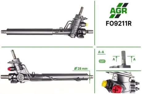 Рульова рейка з ГПК, відновлена, VW Sharan 2000-,SEAT Alhambra 2002-,FORD Galaxy 2000-2006 AGR FO9211R