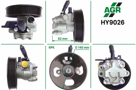 Насос ГПК з механічним приводом, новий, HYUNDAI Santa Fe 2006-2010 AGR HY9026