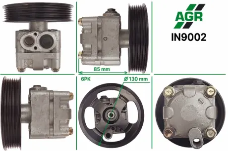 Насос ГПК з механічним приводом, новий, INFINITI EX35 J50 2007-2012,INFINITI FX35 2003-2008 AGR IN9002