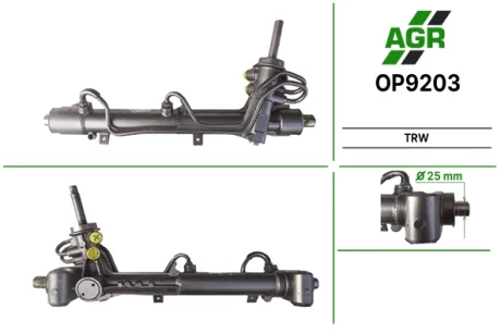Рульова рейка з ГПК, нова, OPEL ASTRA G 98-, OPEL ZAFIRA 98-05 AGR OP9203