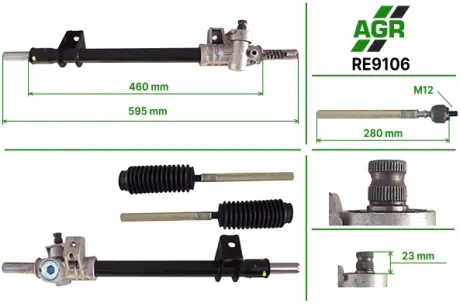 Рульова рейка без ПК, нова, RENAULT 11 81-86, RENAULT 9 81-86 AGR RE9106