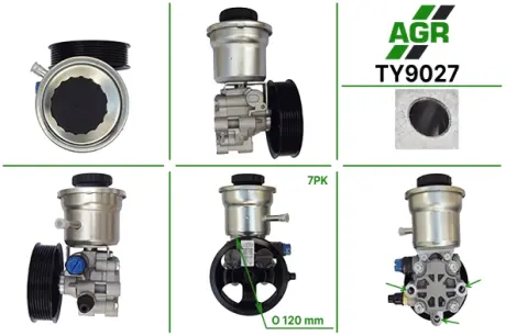 Насос ГПК з механічним приводом, новий, TOYOTA HILUX 05-,HILUX III пикап 08-,LAND CRUISER 02-10,LAND AGR TY9027