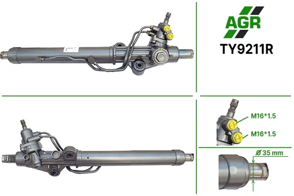 Рульова рейка з ГПК, відновлена, TOYOTA LAND CRUISER J10 98-02 AGR TY9211R (фото 1)