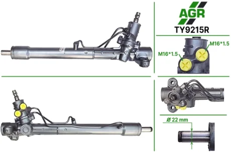 Рульова рейка з ГПК, відновлена, TOYOTA VITZ (SCP1_, NLP1_, NCP1_) 99-05,YARIS (SCP1_, NLP1_, NCP AGR TY9215R