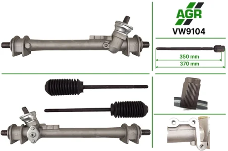 Рульова рейка без ПК, нова, VW GOLF 83-92, VW JETTA 83-92, VW PASSAT 88-93 AGR VW9104