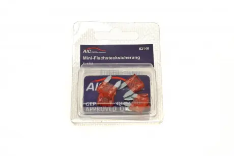 Запобіжник 10А (міні, з плоскими контактами) (5 шт) AIC 52146