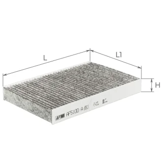 Фильтр салона Nissan Tiida/Pulsar 14-/Juke/Renault Fluence 10- (угольный) ALPHA FILTER AF5100a