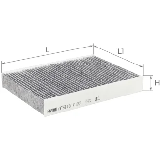 Фільтр салону Renault Trafic III 14- (вугільний) ALPHA FILTER AF5116a