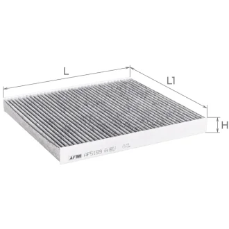 Фільтр салону Jeep Grand Cherokee/Dodge Durango 11-(вугільний))) ALPHA FILTER AF5159a