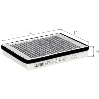 Фільтр салону (з акт вугіллям) Hyundai Getz (02-09) Альфа ALPHA FILTER AF5173a