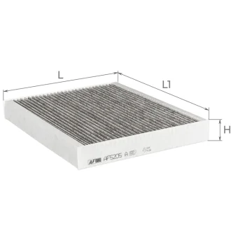 Фільтр салону Ford Mondeo V 1.5/2.0TDCi 14-/Focus IV 1.0 EcoBoost 18- (вугільний)) ALPHA FILTER AF5205a