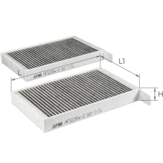 Фільтр салону Tesla Model Y/3 17- (вугільний) ALPHA FILTER AF5238a-2