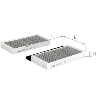 Фільтр салону к-т 2 шт ALPHA FILTER AF5293a-2