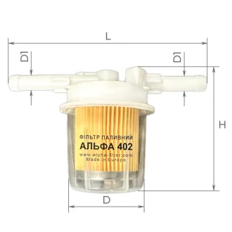 Фільтр паливний ALPHA FILTER Альфа402