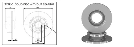 Диск тормозной задний (кратно 2) Ford Transit (12-15) APPLUS APLUS 61517AP