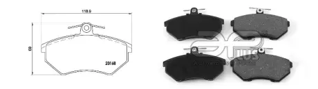 Колодки гальмівні, ліві/праві, передні APPLUS APLUS 71112CAP