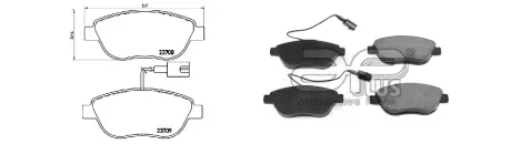 Колодки тормозные, лев/прав, перед APPLUS APLUS 71152BDAP