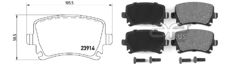 Колодки гальмiвнi, лiв/прав, задн APPLUS APLUS 71159BAP