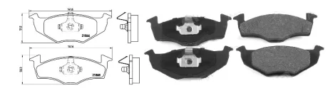 Колодки гальмiвнi, лiв/прав, пер APPLUS APLUS 71224AAP