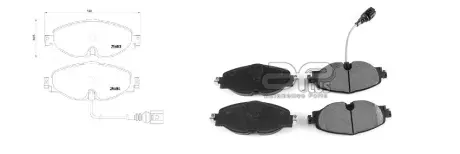 Колодки гальмівні передні Audi A1,A3,Q2,TT,Q3/Cupra/Skoda Octavia, Superb, Karoq, Kodiaq/VW Tiguan, Caddy, Pass (12-) APPLUS APLUS 71265BAAP