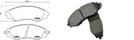 Колодки гальмівні передн Daewoo Rezzo (U100)/ Tacuma (09/00-12/04) APLUS 71345AAP