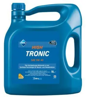 Олива моторна HighTronic 5W-40, 5л ARAL 1529F9